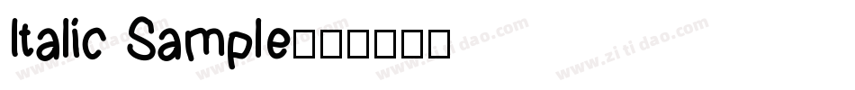 Italic Sample字体转换
